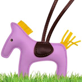 Horse Keychain, Cute Pony Tassel, Animal Keyring, PU Leather Animal Lover Gift for Women Girl Teen