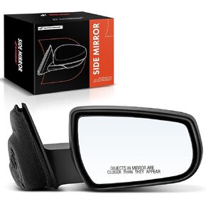 A-Premium Pair (2) Driver and Passenger Side Power Door Mirror - Compatible with Chevrolet Malibu 2013-2015, Malibu Limited 2016-2016 - Non-Heated Manual Folding Black Outside Rear View Mirror