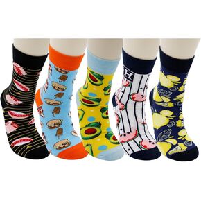 Novelty Socks Collection for Men and Women Multi-Color, Size 9-11 - Pack of 5 or 6