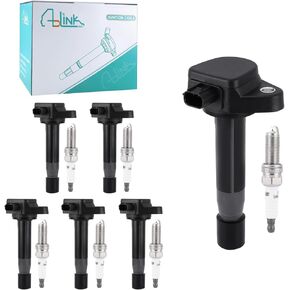 UF603 Ignition Coil Pack Set of 6 & 97390 Spark Plugs 3.5L 3.7L For Acura MDX RDX RL TL TSX ZDX for Honda Accord Crosstour Odyssey Pilot Ridgeline 2008-2015 V6 30520R70A01