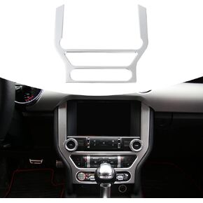 RT-TCZ Carbon Fiber Center Console Multimedia Panel Decoration Trim Sticker Accessories for Ford Mustang 2015 2016 2017 2018 2019 2020 2021 2022