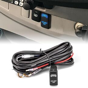 WeiSen LED Wiring Harness Kit Light Bar Switch Compatible with Toyota Tacoma 2005-2011, Fit Highlander 2001-2007, Fit Tundra 2005-2006