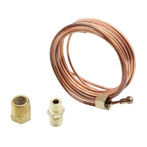 Mechanical 72'' Oil Pressure Gauge Tubing Kit with Copper Tube and Threaded Parts, Universal Fit