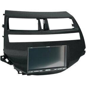 Scosche HA1707DGB Compatible with 2008-12 Honda Accord ISO Double DIN & DIN+Pocket Dash Kit; Dk Gray
