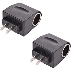 2 Pack Cigarette Lighter Socket Adapter AC to DC Car Household Universal 90~240V to 12V Output: 12V~500mA 50/60HZ