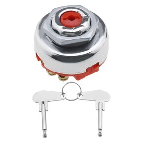 ECSiNG Ignition Switch 8 Pin 0-1-2-3 with 2PCS Keys Compatible with Bosch 0342201010 Compatible with Zetor ZE 55115731 Compatible with Jawa CZ 125 Tractor Lawn Mower