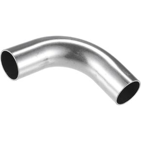 ACROPIX Bend Elbow Pipe Tube, 1.25" OD 4" Leg 90 Degree DIY Exhaust Pipe Intercooler Air Intake Tube Universal for Car Truck Automotive Durable 304 Stainless Steel Silver Tone Car Parts