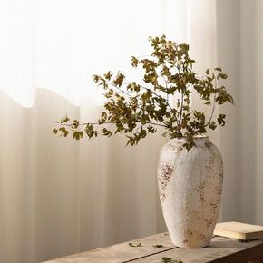 Rustic Ceramic Farmhouse Flower Vase, Ceramic Vase for Home Decor, Living Room Decoration, Shelf Decor, Mantel, Dinner Table Office Decorations Vase