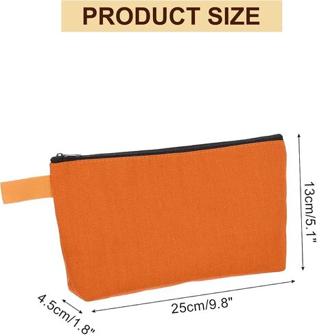 uxcell Canvas Makeup Bags, 30 Pcs Travel Cosmetic Bags Bulk, Multipurpose Plain Toiletry Zipper Pouches Blank DIY Craft Bags Pencil Bag for Women Teens, Purple in Kuwait