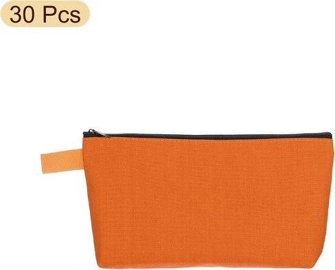 uxcell Canvas Makeup Bags, 30 Pcs Travel Cosmetic Bags Bulk, Multipurpose Plain Toiletry Zipper Pouches Blank DIY Craft Bags Pencil Bag for Women Teens, Purple in Kuwait