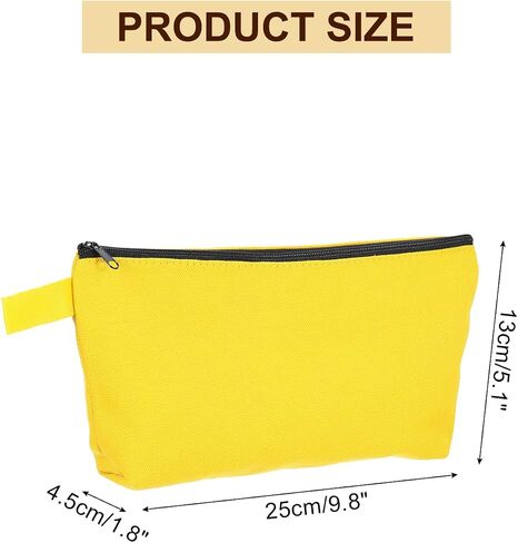 uxcell Canvas Makeup Bags, 30 Pcs Travel Cosmetic Bags Bulk, Multipurpose Plain Toiletry Zipper Pouches Blank DIY Craft Bags Pencil Bag for Women Teens, Purple in Kuwait