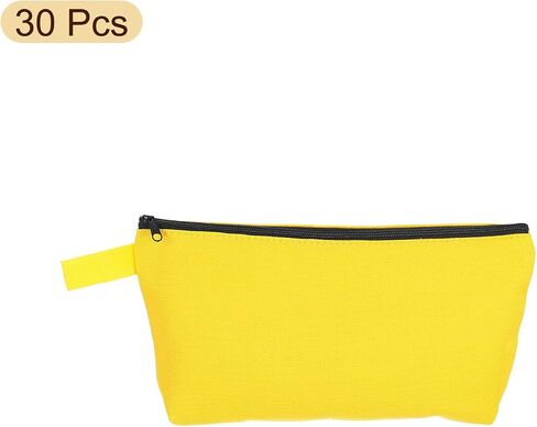 uxcell Canvas Makeup Bags, 30 Pcs Travel Cosmetic Bags Bulk, Multipurpose Plain Toiletry Zipper Pouches Blank DIY Craft Bags Pencil Bag for Women Teens, Purple in Kuwait