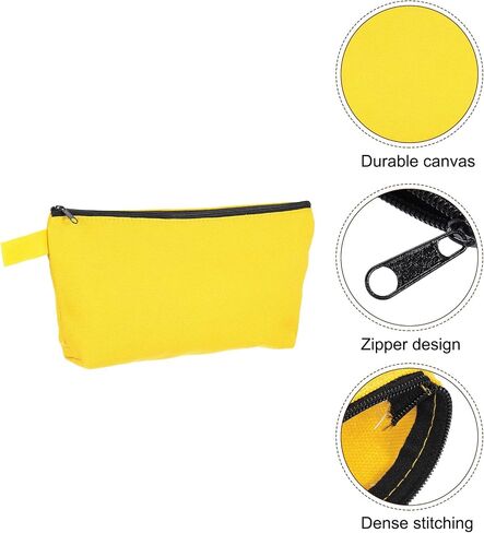 uxcell Canvas Makeup Bags, 30 Pcs Travel Cosmetic Bags Bulk, Multipurpose Plain Toiletry Zipper Pouches Blank DIY Craft Bags Pencil Bag for Women Teens, Purple in Kuwait
