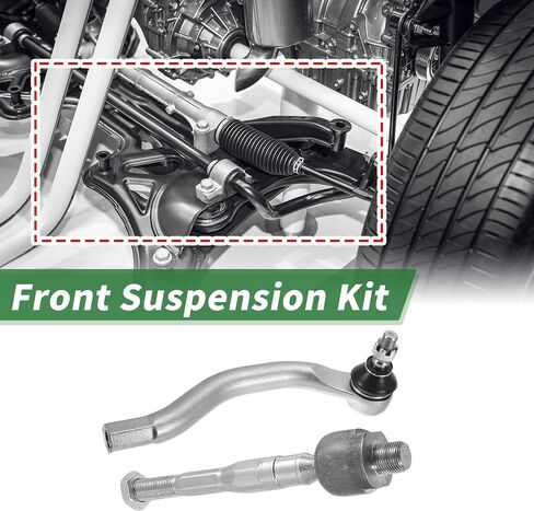 X AUTOHAUX 8pcs Front Suspension Kit Inner Outer Tie Rod End Lower Ball Joint with Boot for Honda Civic 2006-2011 1.8L No.EV800246/ES800374/K500069 in Saudi Arabia