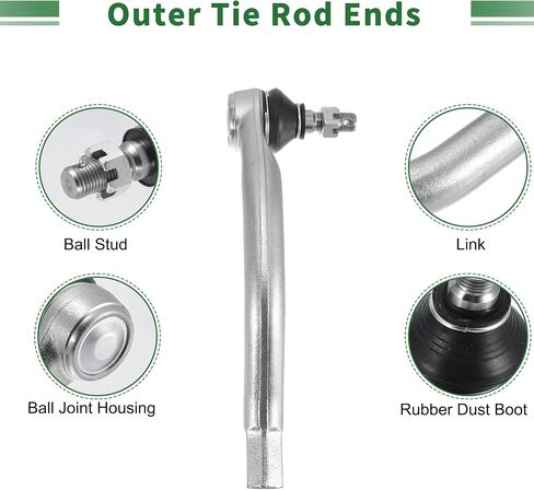 X AUTOHAUX 8pcs Front Suspension Kit Inner Outer Tie Rod End Lower Ball Joint with Boot for Honda Civic 2006-2011 1.8L No.EV800246/ES800374/K500069 in Saudi Arabia