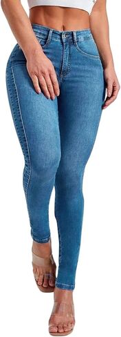 Women's Soft Stretchy High Rise Skinny Jeans in Saudi Arabia