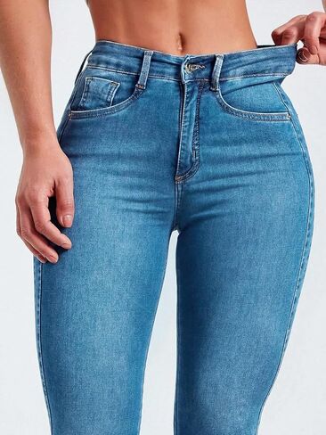 Women's Soft Stretchy High Rise Skinny Jeans in Saudi Arabia