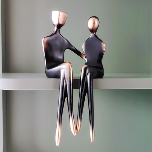 Valentines Day Decorations, Big Size Couple Statue Modern Abstract Love Sculpture, Premium Home Decor for Living Room Bookshelf Table, Romantic Gifts for Anniversary Wedding Birthday Lovers etc. in Saudi Arabia
