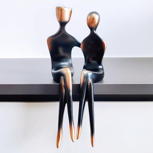 Valentines Day Decorations, Big Size Couple Statue Modern Abstract Love Sculpture, Premium Home Decor for Living Room Bookshelf Table, Romantic Gifts for Anniversary Wedding Birthday Lovers etc. in Saudi Arabia