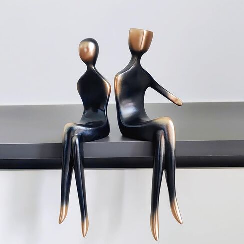 Valentines Day Decorations, Big Size Couple Statue Modern Abstract Love Sculpture, Premium Home Decor for Living Room Bookshelf Table, Romantic Gifts for Anniversary Wedding Birthday Lovers etc. in Saudi Arabia