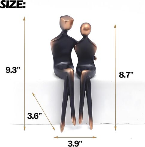 Valentines Day Decorations, Big Size Couple Statue Modern Abstract Love Sculpture, Premium Home Decor for Living Room Bookshelf Table, Romantic Gifts for Anniversary Wedding Birthday Lovers etc. in Saudi Arabia