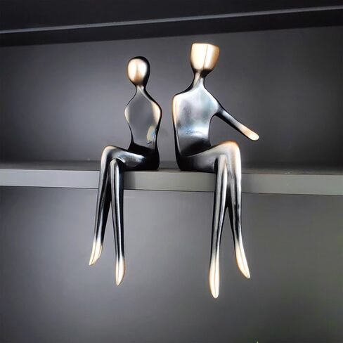 Valentines Day Decorations, Big Size Couple Statue Modern Abstract Love Sculpture, Premium Home Decor for Living Room Bookshelf Table, Romantic Gifts for Anniversary Wedding Birthday Lovers etc. in Saudi Arabia