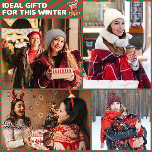 Winter Knit Beanie Hats for Women with Fleece Lined, Warm Soft Slouchy Womens Beanies Skull Cap for Ladies in Cold Weather in Saudi Arabia