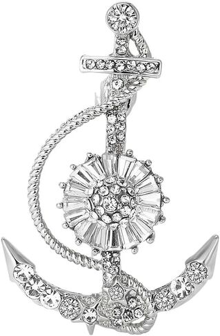 Anchor Brooch Pins for Women, Ocean Anchor Brooch Pin, Cute Nautical Anchor Brooch Lapel Pin, Bohemian Beach Anchor Brooches Pins for Women Hat Bag Suit Dress Accessories Jewelry in Kuwait