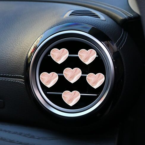 6 Pcs Heart Air Vent Clips, Cute Heart Car Air Fresheners Vents Clips Funny Car Diffuser Vent Clips Car Interior Decor Charm Cute Car Accessories Car Decoration for Women Automotive (Daisies) in Saudi Arabia