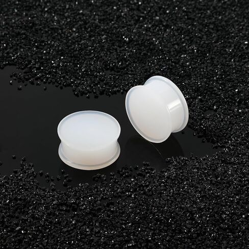 20Pcs Silicone Ear Plugs Kit Ear Gauges Stretching Set Double Saddle Tunnels Double Flare Earlobe Expanders Flesh Body Piercing Jewelry for Women Men Beginners 0G-1" in Kuwait