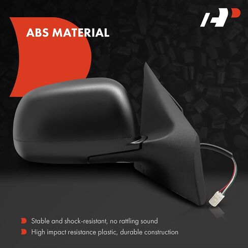 A-Premium Passenger Side Power Door Mirror - Compatible with Nissan Versa 2012 2013 2014 - Non-Heated Automatic Folding Black Outside Rear View Mirror - Replace# 963013AN5BPFM in Saudi Arabia