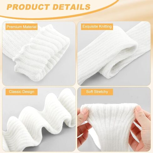2 Pairs Extra Soft Knits Leg Warmer for Women Winter Fashion Toeless Dance Training Socks for Yoga, Ballet Dance in Saudi Arabia