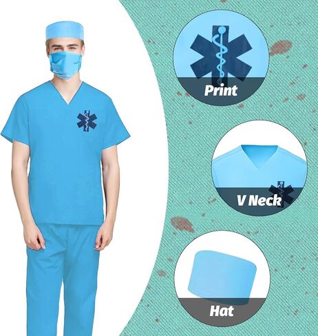 Men Doctor Costume with Accessories for Cosplay Halloween Costume in Saudi Arabia