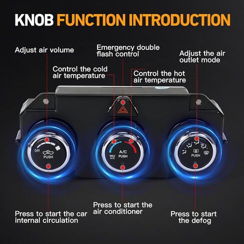 وحدة التحكم في المناخ لسخان التيار المتردد، لوحة تبديل HVAC مناسبة لـ Dodge Ram 1500 2013، Ram 2500 2013-2018، Ram 3500 2013 #Replace 68268189AA A/C التحكم في درجة الحرارة مع التحكم في إزالة الصقيع in Kuwait