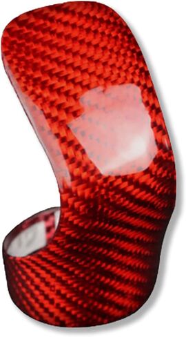 Bilisin Compatible with Car Gear Shift Knob Cover Carbon Fiber Auto Gearshift Lever Decoration for Lexus ES RX GS is NX and RC (Red) in Saudi Arabia