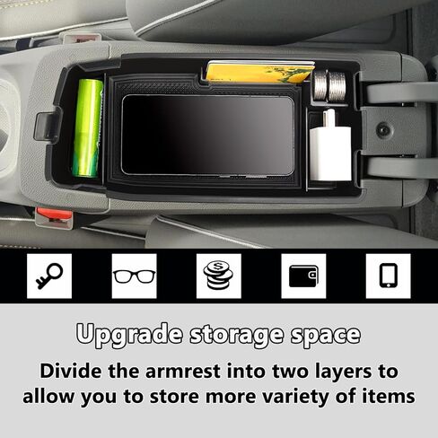 منظم وحدة التحكم المركزية متوافق مع صندوق تخزين 2022 2023 2024 Chevy Bolt EV/EUV ملحقات ثانوية داخلية (صندوق تخزين مسند الذراع) in Kuwait