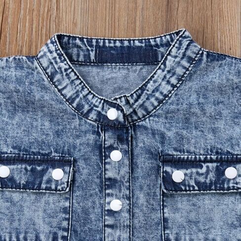 Honganda Fashion Kids Toddler Baby Girl Sleeveless Denim Romper Jumpsuit Overall in Kuwait