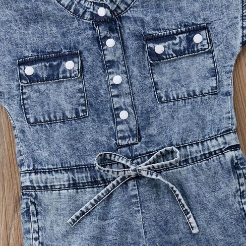 Honganda Fashion Kids Toddler Baby Girl Sleeveless Denim Romper Jumpsuit Overall in Kuwait