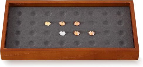 Ring Holder Dish, Jewelry Organizer,Wooden Ring Tray,Premium Earring Holder Organizer,Luxury Jewelry Tray,Beige Jewelry Display For Vendors,3 Slot Jewelry Dish in Saudi Arabia