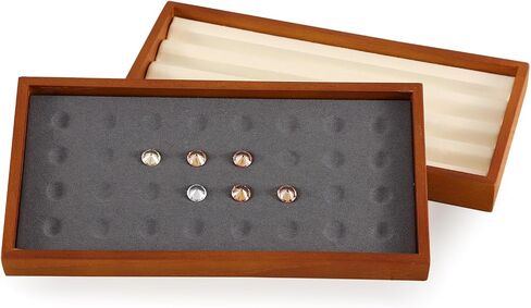 Ring Holder Dish, Jewelry Organizer,Wooden Ring Tray,Premium Earring Holder Organizer,Luxury Jewelry Tray,Beige Jewelry Display For Vendors,3 Slot Jewelry Dish in Saudi Arabia