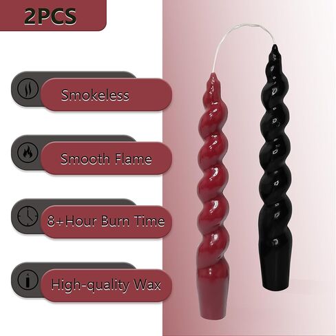 𝐒𝐩𝐢𝐫𝐚𝐥 𝐓𝐚𝐩𝐞𝐫 𝐂𝐚𝐧𝐝𝐥𝐞𝐬 Stick Curve Unscented White Dinner Candle Twisted Candlesticks for Wedding Home Decor Holiday Relaxation Ambiance & Special Occasions in Saudi Arabia