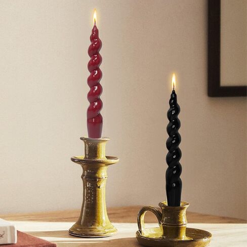 𝐒𝐩𝐢𝐫𝐚𝐥 𝐓𝐚𝐩𝐞𝐫 𝐂𝐚𝐧𝐝𝐥𝐞𝐬 Stick Curve Unscented White Dinner Candle Twisted Candlesticks for Wedding Home Decor Holiday Relaxation Ambiance & Special Occasions in Saudi Arabia