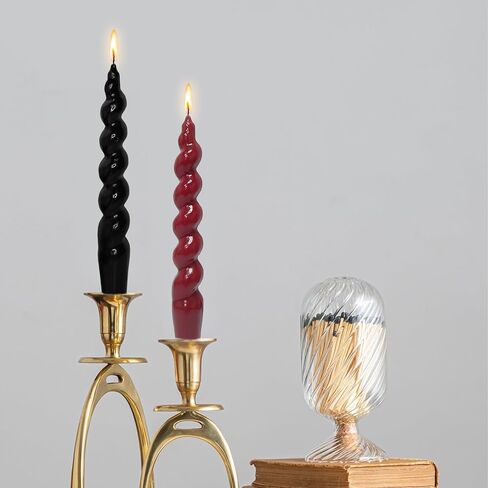 𝐒𝐩𝐢𝐫𝐚𝐥 𝐓𝐚𝐩𝐞𝐫 𝐂𝐚𝐧𝐝𝐥𝐞𝐬 Stick Curve Unscented White Dinner Candle Twisted Candlesticks for Wedding Home Decor Holiday Relaxation Ambiance & Special Occasions in Saudi Arabia