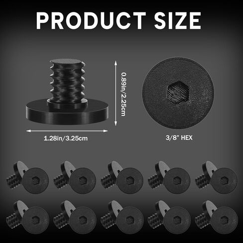 10 Pcs Replacement Bolt Compatible with Suncast Storage Sheds Replacement Screws Accessory Bolt Shed Hardware for Storage Sheds, Black PETG (Screwdriver is Not Included) in Kuwait