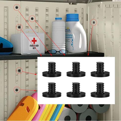 10 Pcs Replacement Bolt Compatible with Suncast Storage Sheds Replacement Screws Accessory Bolt Shed Hardware for Storage Sheds, Black PETG (Screwdriver is Not Included) in Kuwait