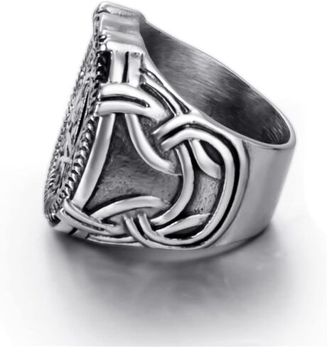Viking Rings Valknut Pirate Compass Norse Scandinavian Text Symbol Men Stainless Steel Vintage Jewelry in Kuwait
