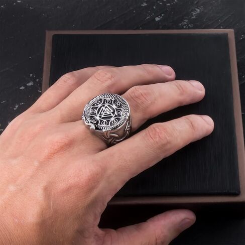 Viking Rings Valknut Pirate Compass Norse Scandinavian Text Symbol Men Stainless Steel Vintage Jewelry in Kuwait