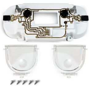 VM2396 829182 Front Overhead Console Circuit Board Repair Kit with 2 Lens Fit for Ford F150 F250 F350 F450 F550 for Lincoln Mark LT 2004-2010 Cab Interior Ceiling Dome Map Reading Light Lamp lights