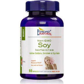 Soy Isoflavones Non-GMO (Supports Menopausal Health & Hot Flashes), GMP, Natural Product Assn Certified, Made in USA - 250mg, 60 Capsules