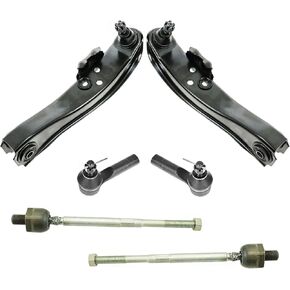 TRQ Front Steering & Suspension Kit Control Arm with Ball Joint Tie Rod Compatible with 1989-1994 Nissan 240SX